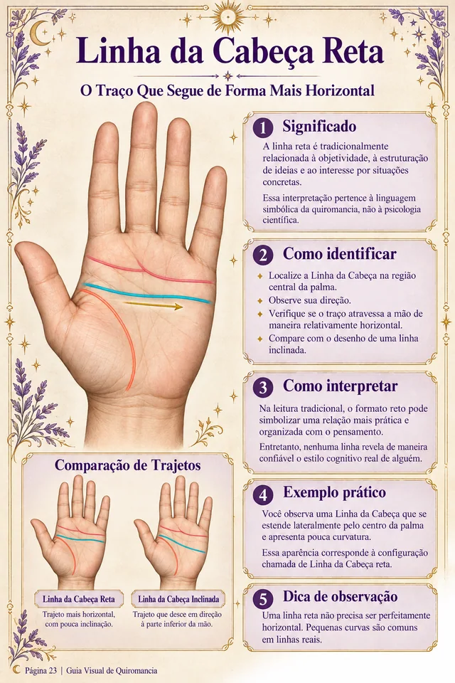 Linha da Cabeça reta — página 23 do material