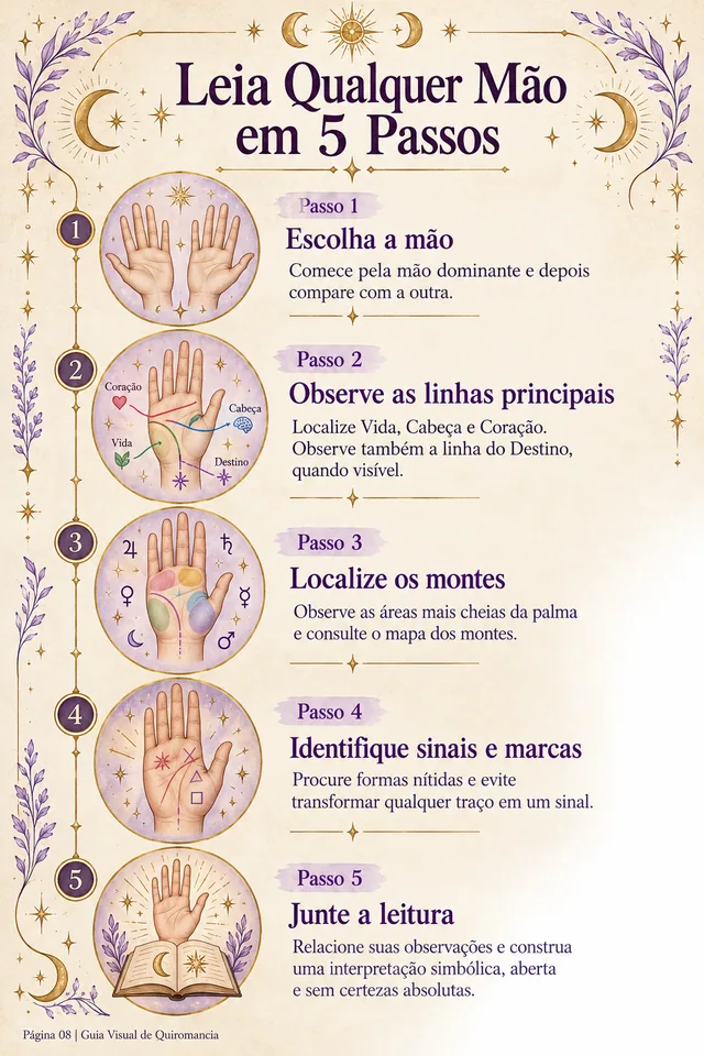 Página real: Leia qualquer mão em 5 passos